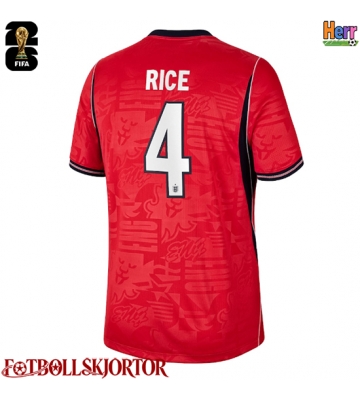 England Declan Rice #4 Bortatröja VM 2026 Kortärmad